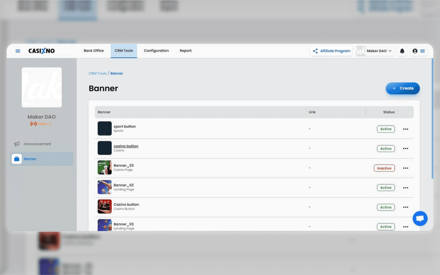 CRM analytics dashboard